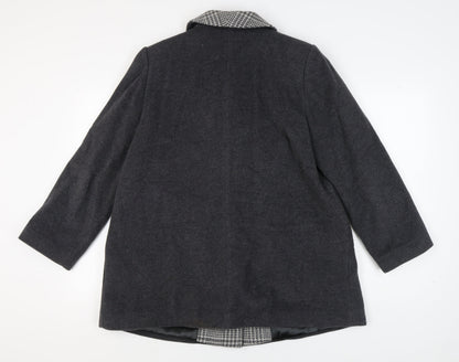 Eastex Women's Grey Wool Cashmere Coat, Size 16, Classic Style