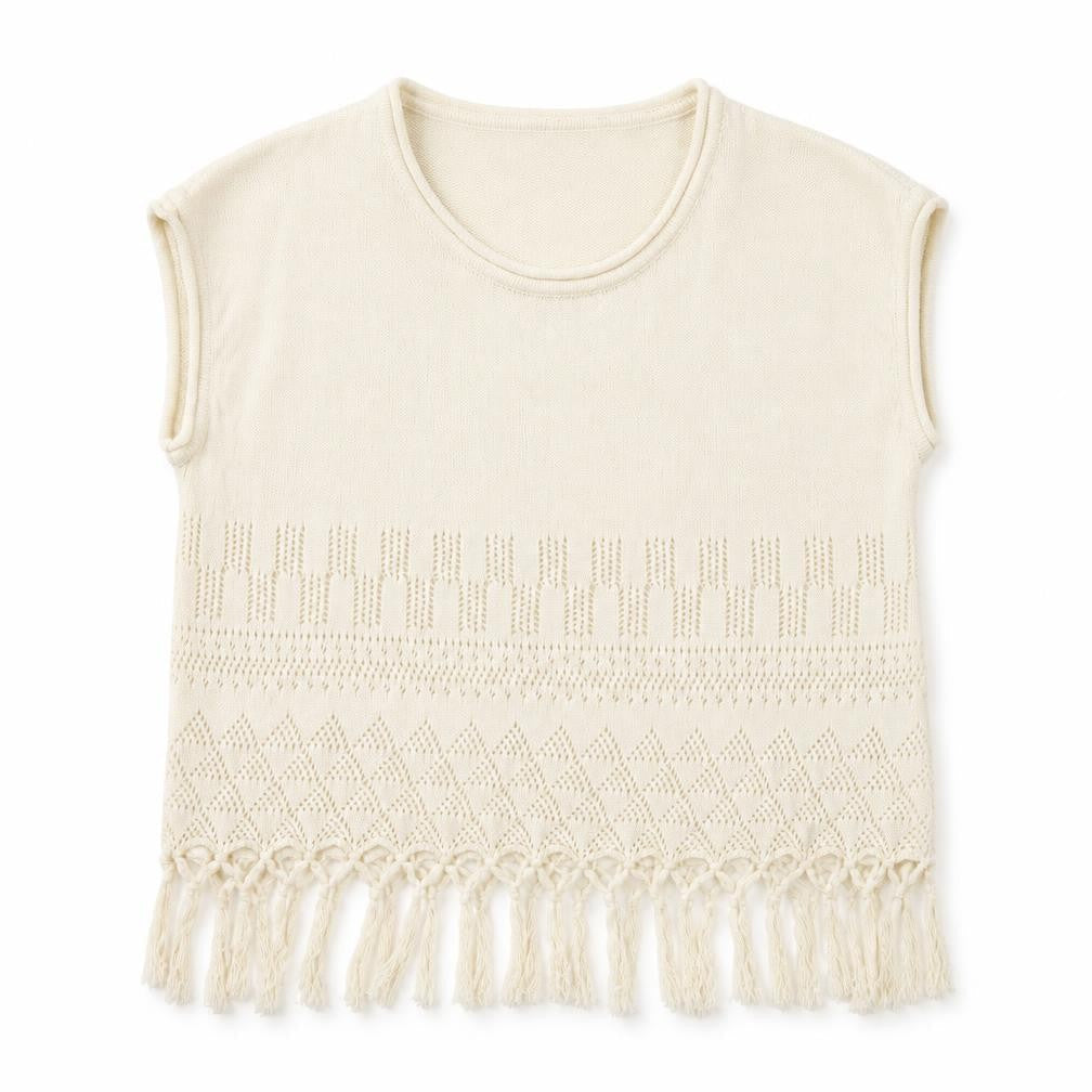 Jacqueline de Yong Women's Beige Sleeveless Pullover L