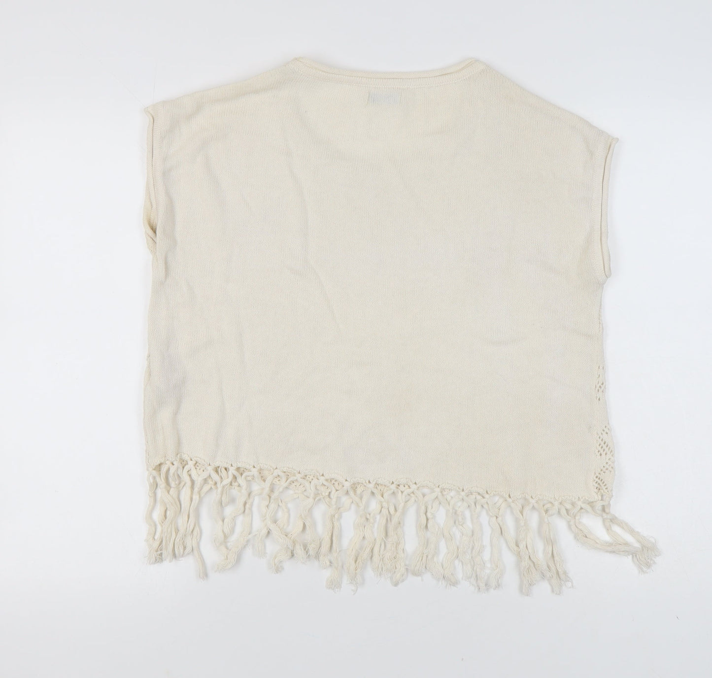 Jacqueline de Yong Women's Beige Sleeveless Pullover L