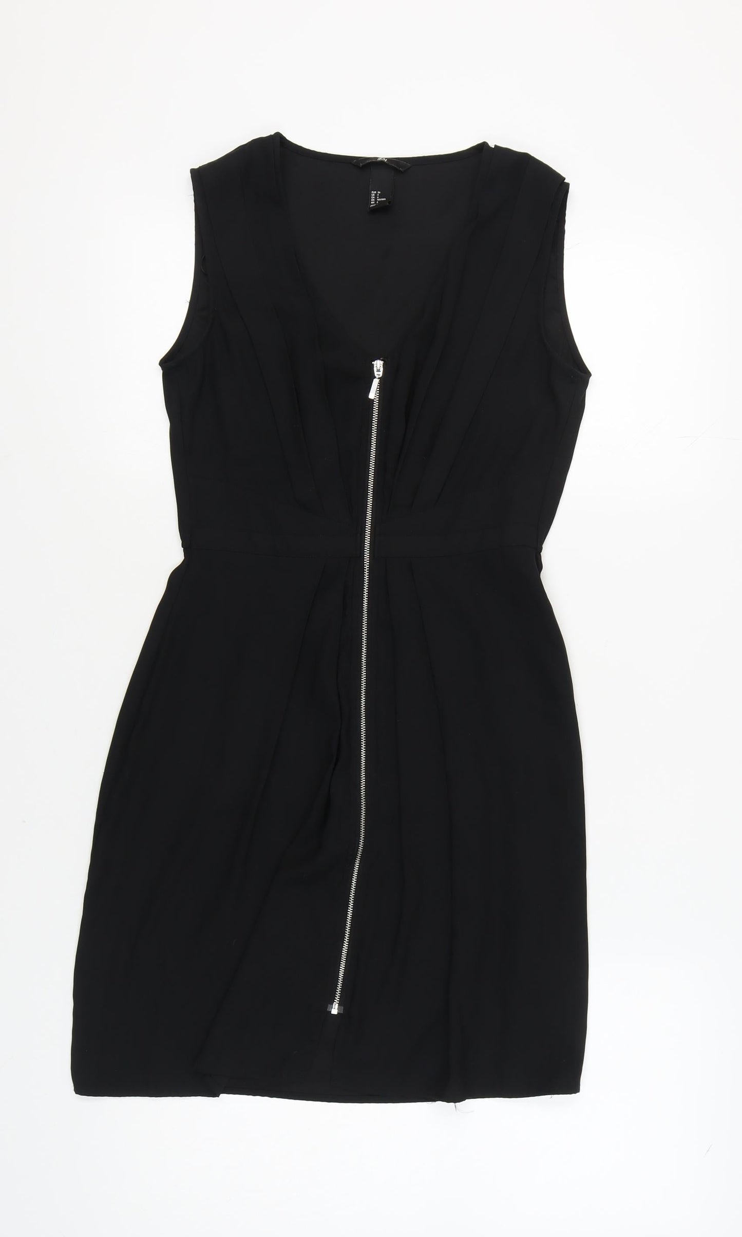 H&M Women's Black Sleeveless V-Neck Dress Size 8