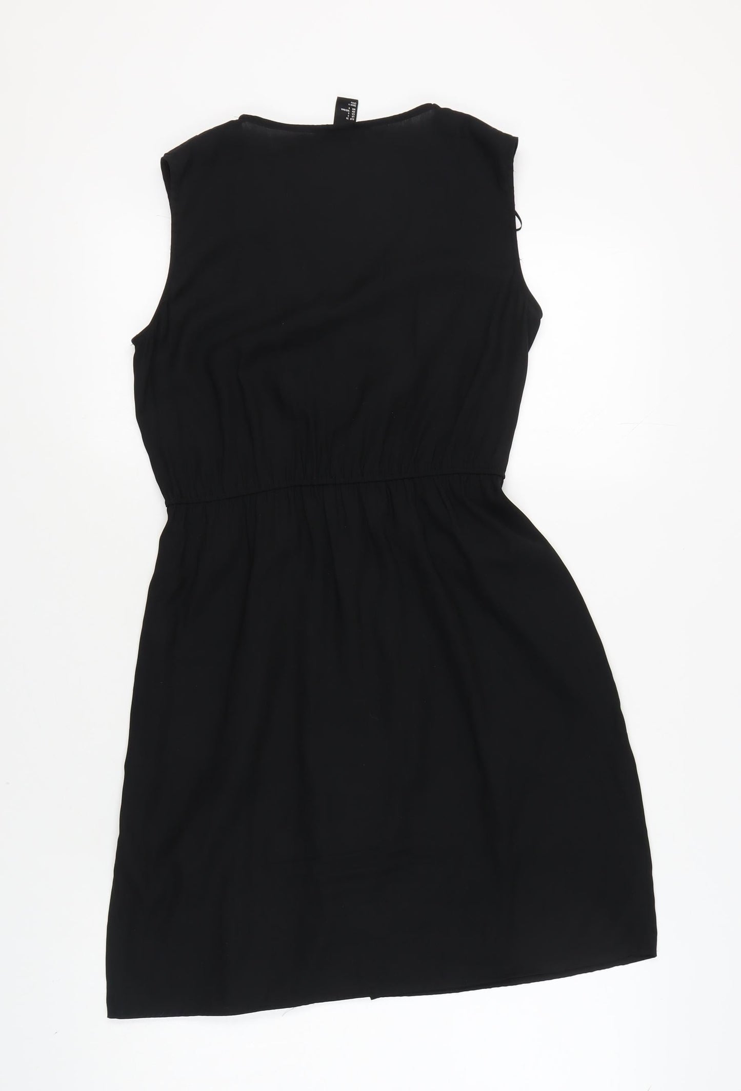 H&M Women's Black Sleeveless V-Neck Dress Size 8