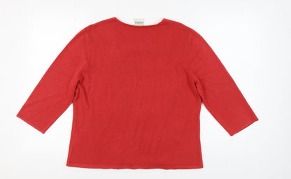 Eastex Women's Red Pullover Jumper Size 18