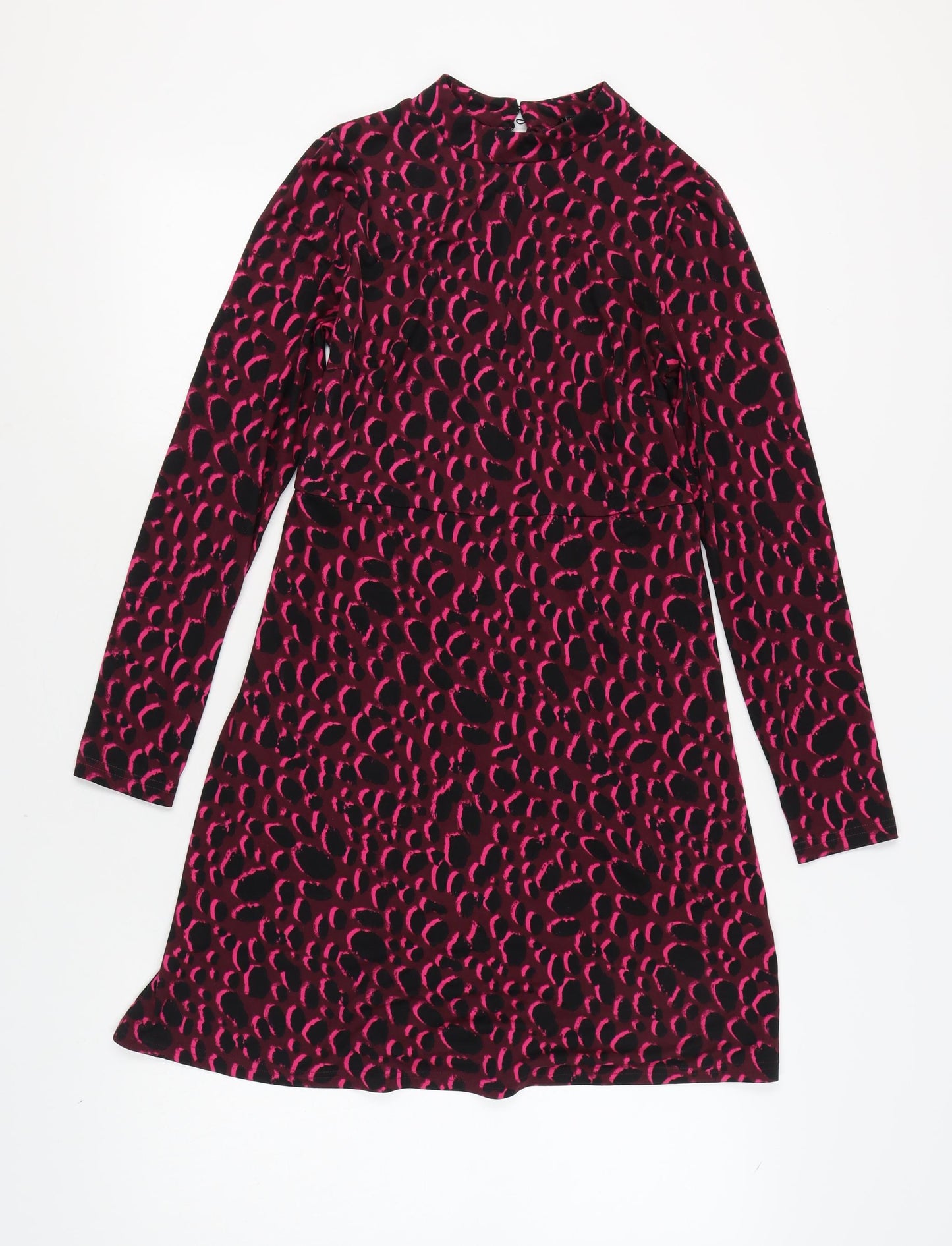 New Look Women's Multicoloured Long Sleeve Dress - Size 10