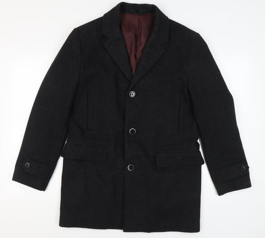 Marks and Spencer Men's Grey Wool Blend Overcoat Size S