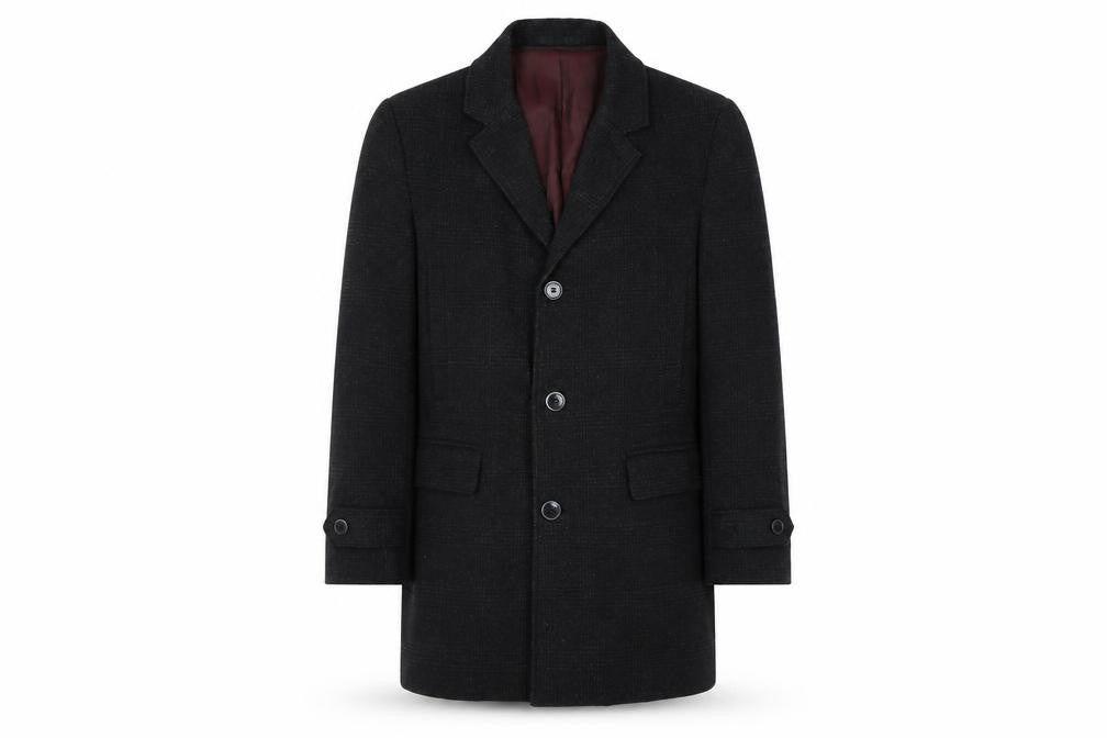Marks & Spencer Men's Grey Wool Blend Overcoat Size S