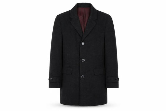 Marks & Spencer Men's Grey Wool Blend Overcoat Size S