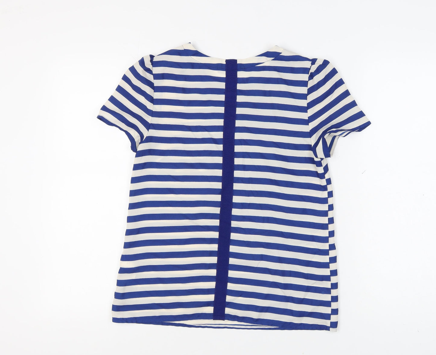 Oasis Women's Blue Striped T-Shirt Size 8