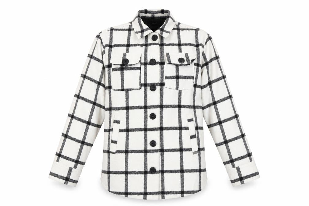 Me Jane Women's White Check Jacket - Size M