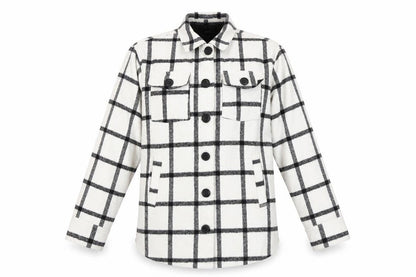Me Jane Women's White Check Jacket - Size M