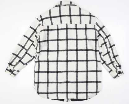 Me Jane Women's White Check Jacket - Size M