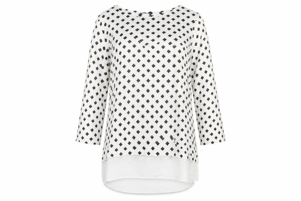 Marks & Spencer Women's Black Argyle Top, Size 24