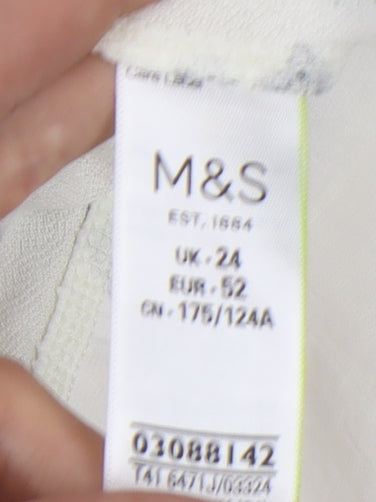 Marks and Spencer Women's Black Argyle Top, Size 24
