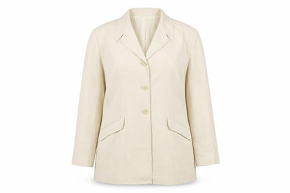 Viyella Women's Beige Blazer, Size 18, Notch Lapel