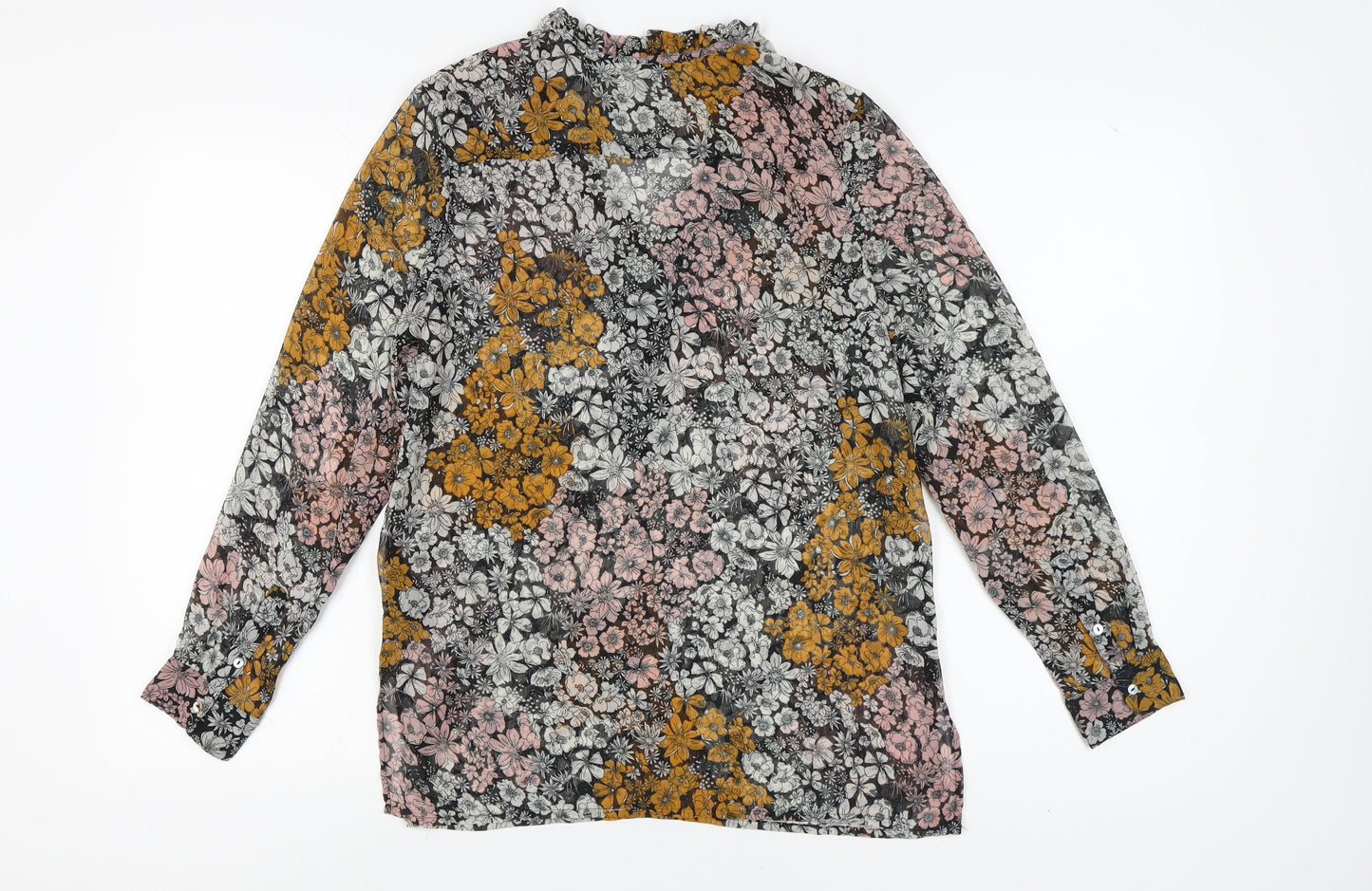 H&M Women's Multicoloured Floral Blouse Size 8