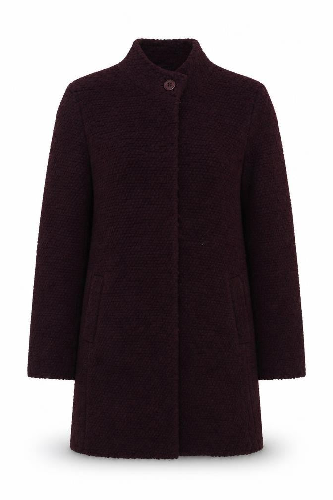 The Collection Women's Purple Wool Mid-Length Coat Size 14