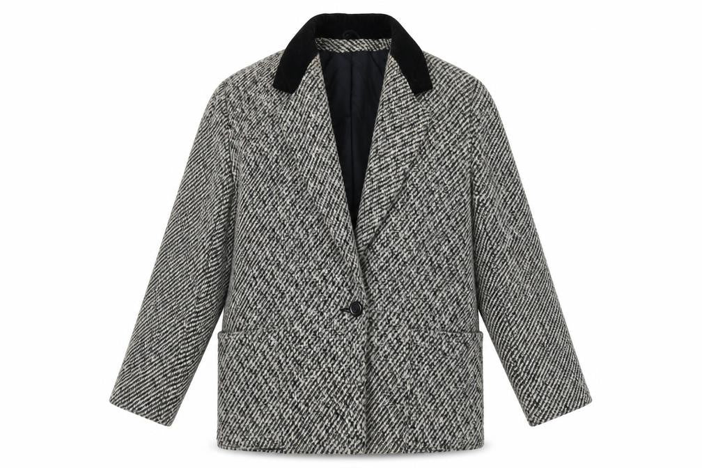 Debenhams Grey Herringbone Blazer Size 12 Women