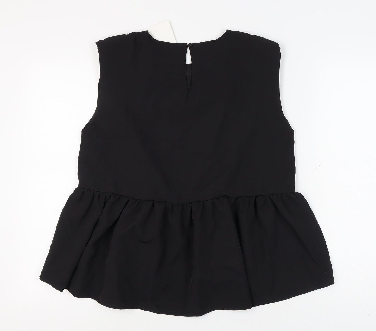 In The Style Women's Black Peplum Blouse Size 12