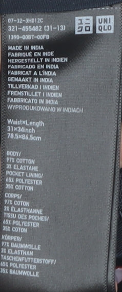 Uniqlo Women's Blue Trousers Size 31