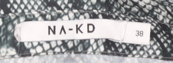 NA-KD Women's Grey Snake Print Tunic Shirt 10