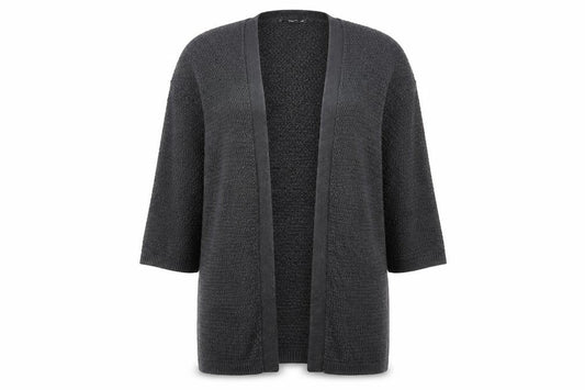 Mango Women's Grey Open Front Cardigan, Size S, Chunky Knit