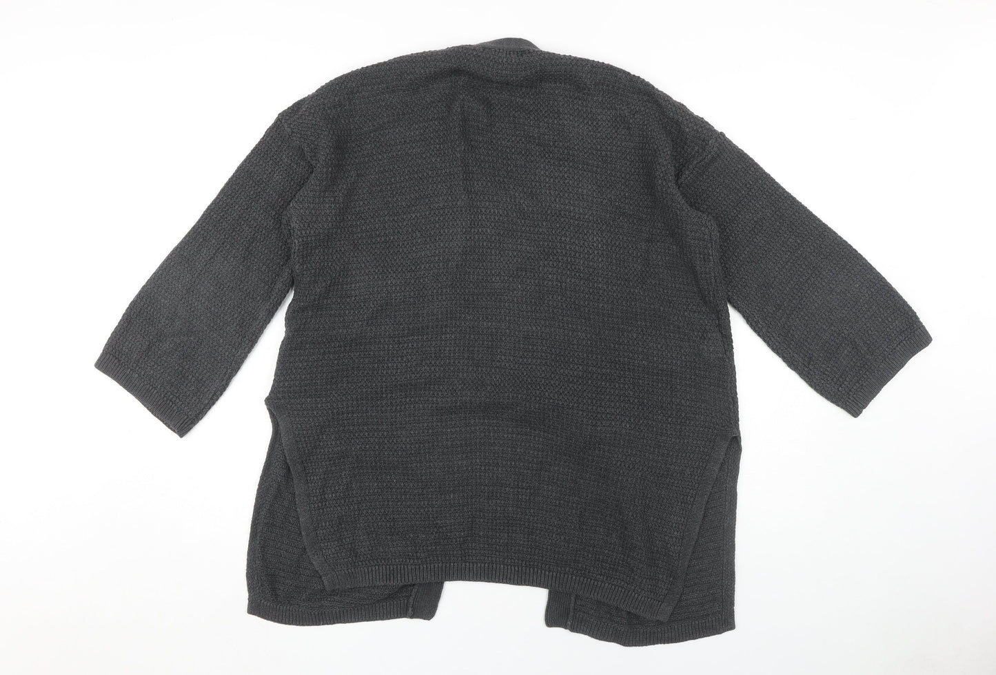 Mango Women's Grey Open Front Cardigan, Size S, Chunky Knit