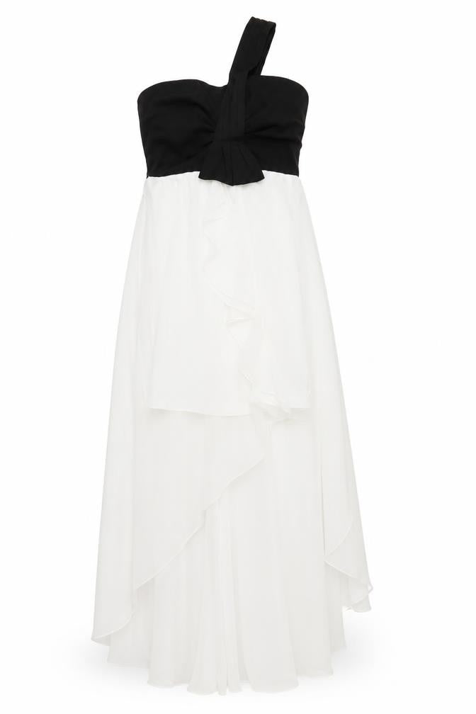 Club L Women's Hi-Low Black & White Dress Size 12