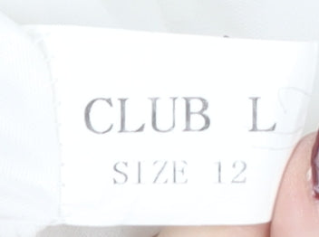 Club L Women's Hi-Low Black & White Dress Size 12