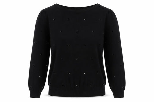 Monsoon Women's Black Beaded Jumper M