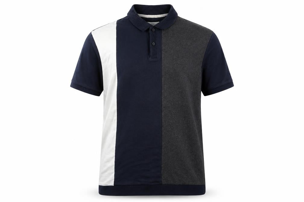 Next Mens Multicoloured Polo, L, Colourblock, Cotton