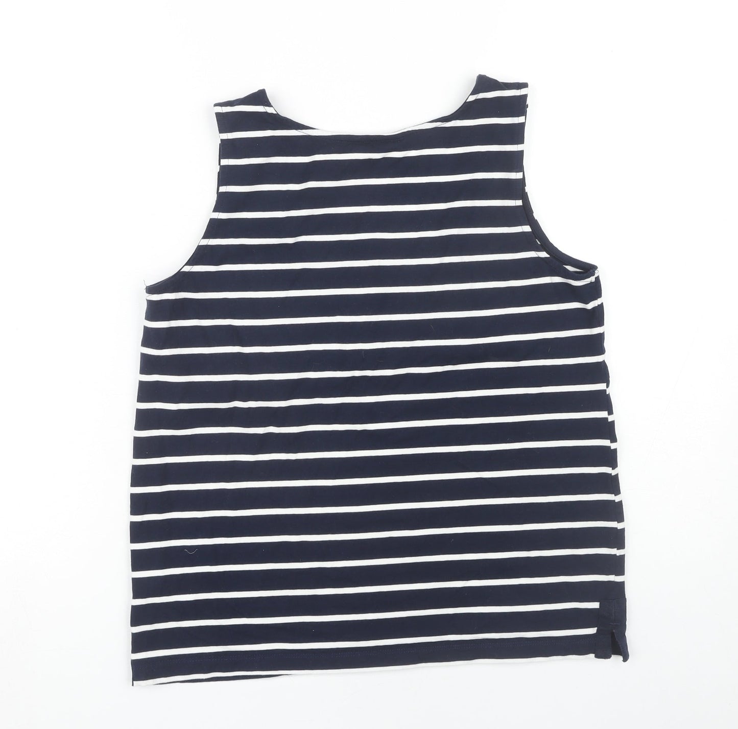 Signal Women's Blue Striped Tank Top M