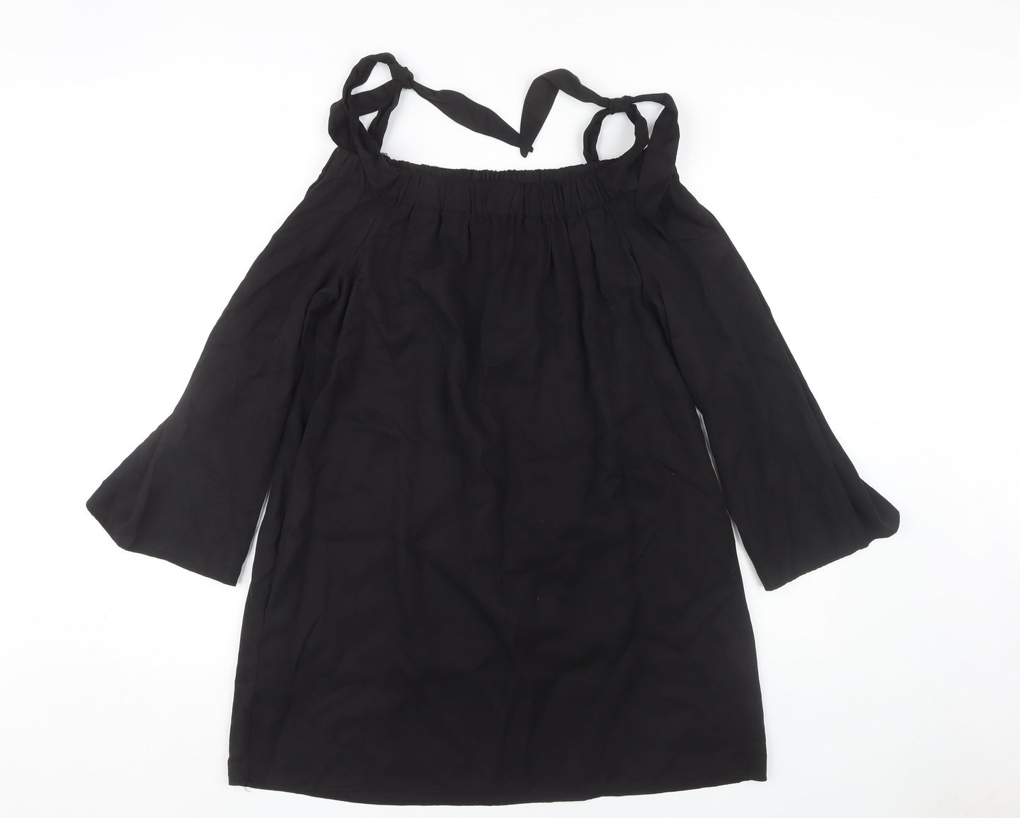 Zara Basic Women's Black Off Shoulder Dress M