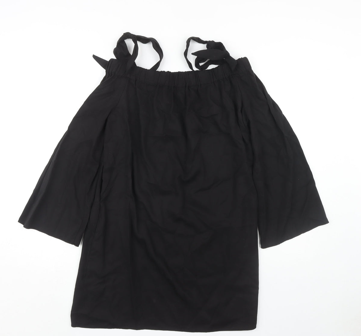 Zara Basic Women's Black Off Shoulder Dress M
