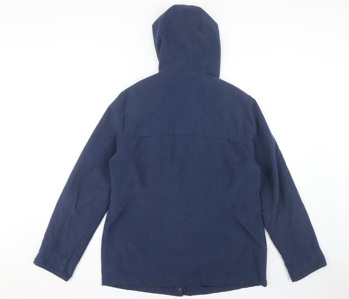 BHS Women's Blue Hooded Parka Size 14 Casual Spring