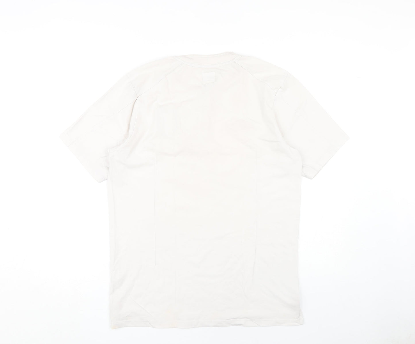 Umbro England White Sports T-Shirt Men L 1/2 Zip