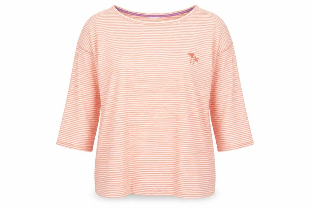 White Stuff Women's Red Striped T-Shirt UK 16