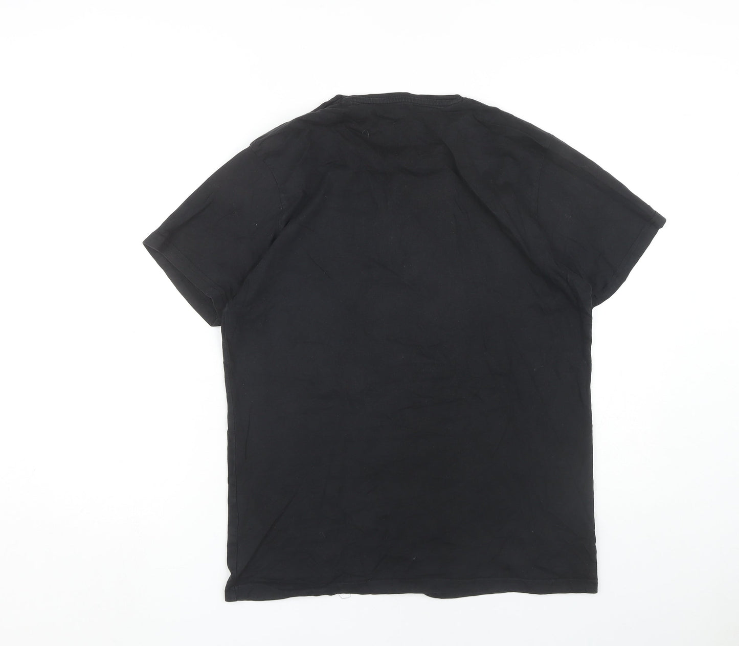 Jack & Jones Men's Black Graphic Print T-Shirt L