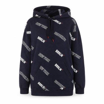 H&M Womens Black Hoodie M Urban Text Pattern