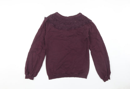 FatFace Women's Purple Pullover Sweatshirt Size 8