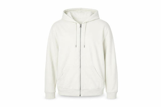 H&M Womens Ivory Full Zip Hoodie Size 12