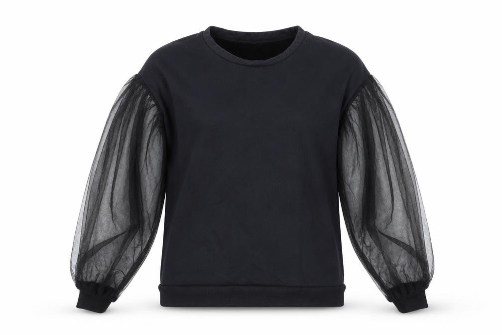 H&M Women’s Black Sweatshirt L Balloon Sleeve