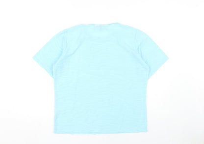 Back view of Honor Millburn Women's Blue M T-Shirt, Short Sleeve