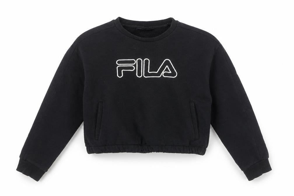 Fila Women's Black Logo Sweatshirt S - Pullover Style