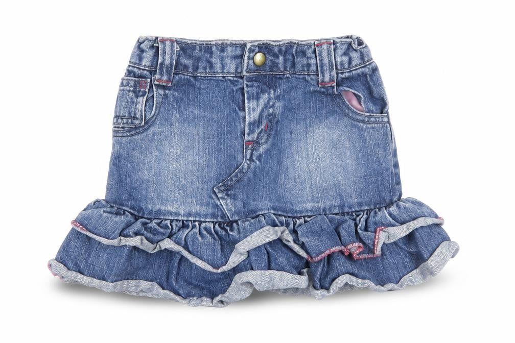 Marks & Spencer Girls Blue Denim Mini Skirt 3-4 Years