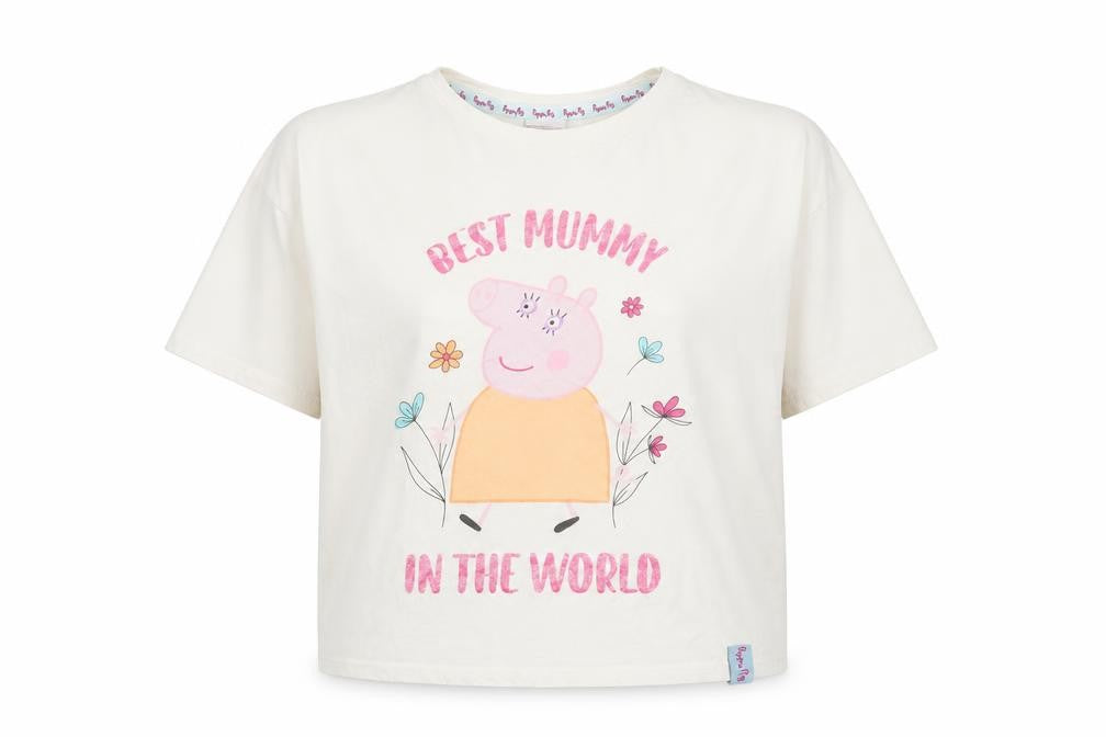 George Peppa Pig Women's Ivory T-Shirt, Size L