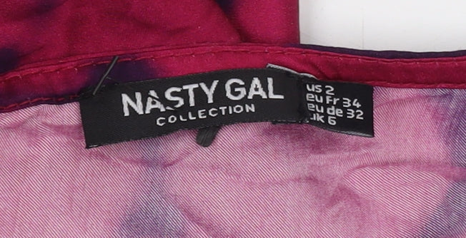 Nasty Gal Women's Multicoloured Tie Dye Dress, Size 6