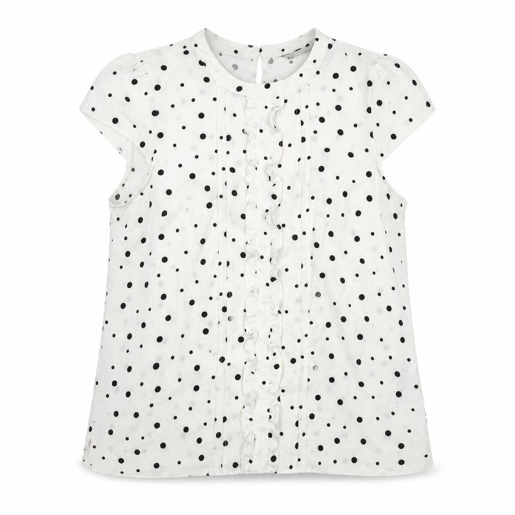 Dorothy Perkins Women's White Polka Dot Blouse Size 16