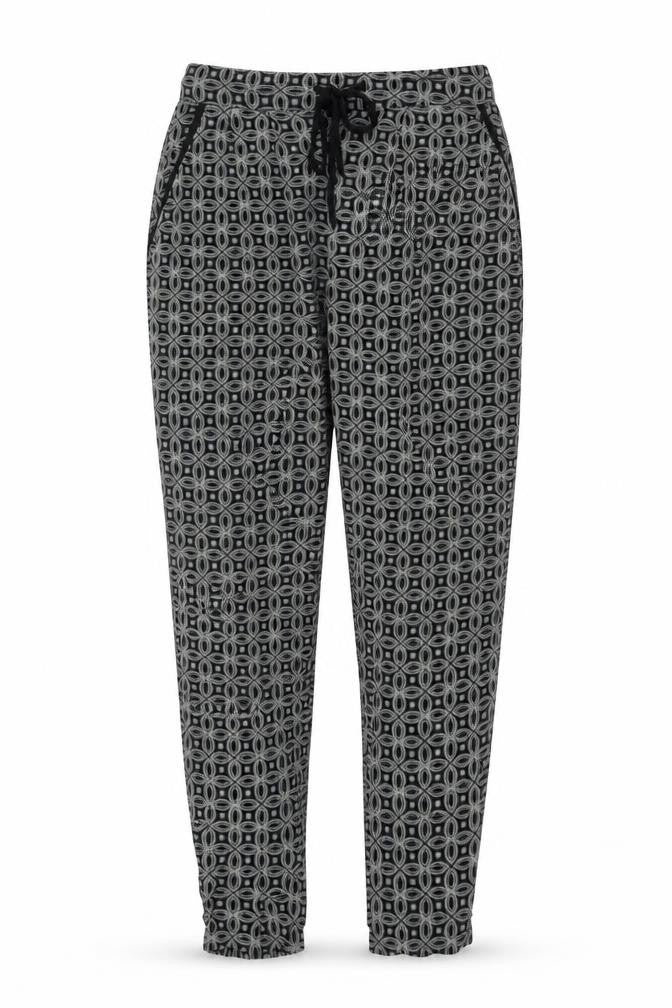 Spirit M&Co Women's Grey Geometric Trousers Size 12