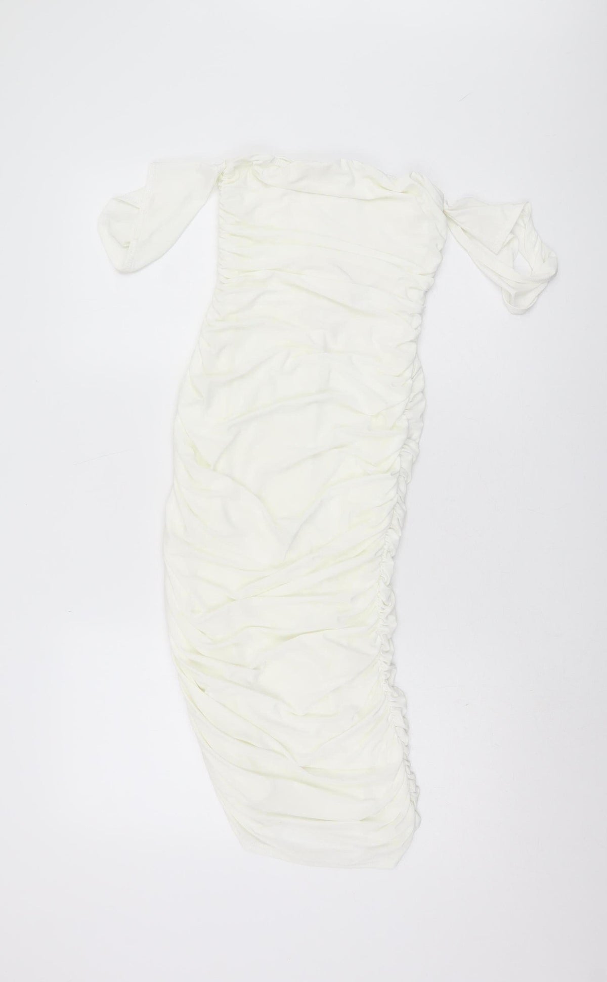Femme Luxe Women’s Ruched Dress White Size 6