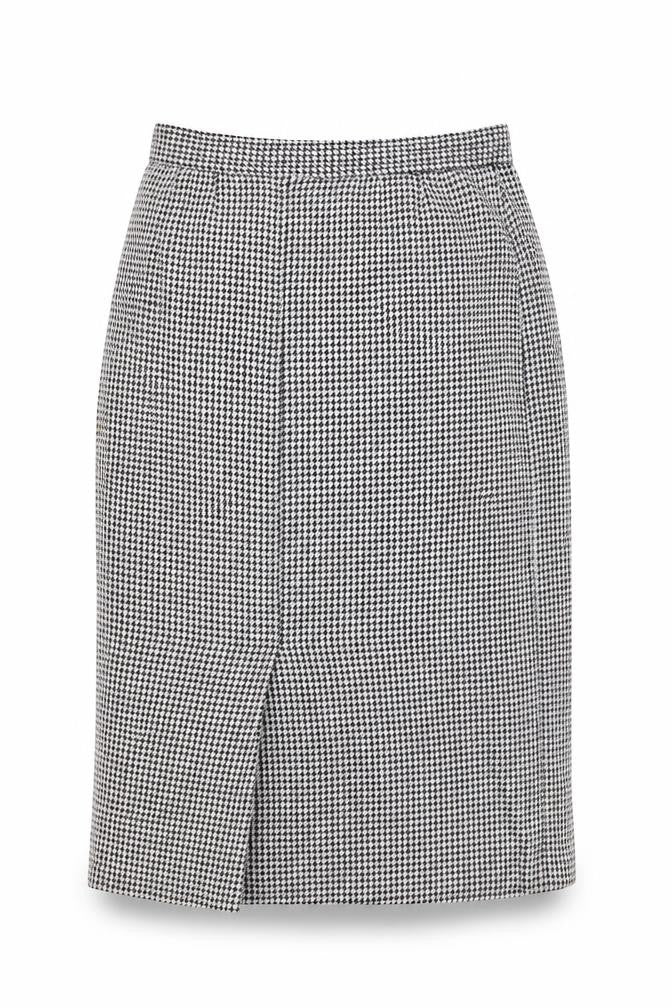 St Michael Women's Blue Check Long Pencil Skirt Size 16