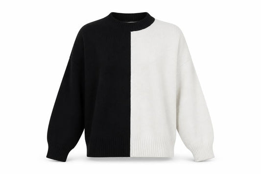 Mango Women's Black White Pullover Jumper, Size 8